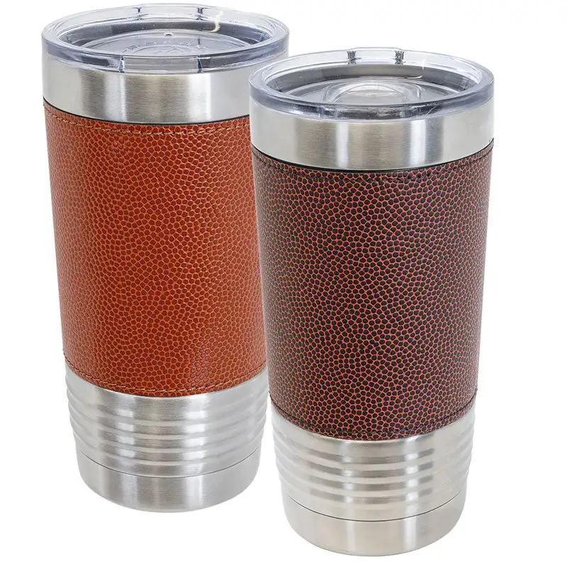 Leatherette Finish Sports Travel Mug