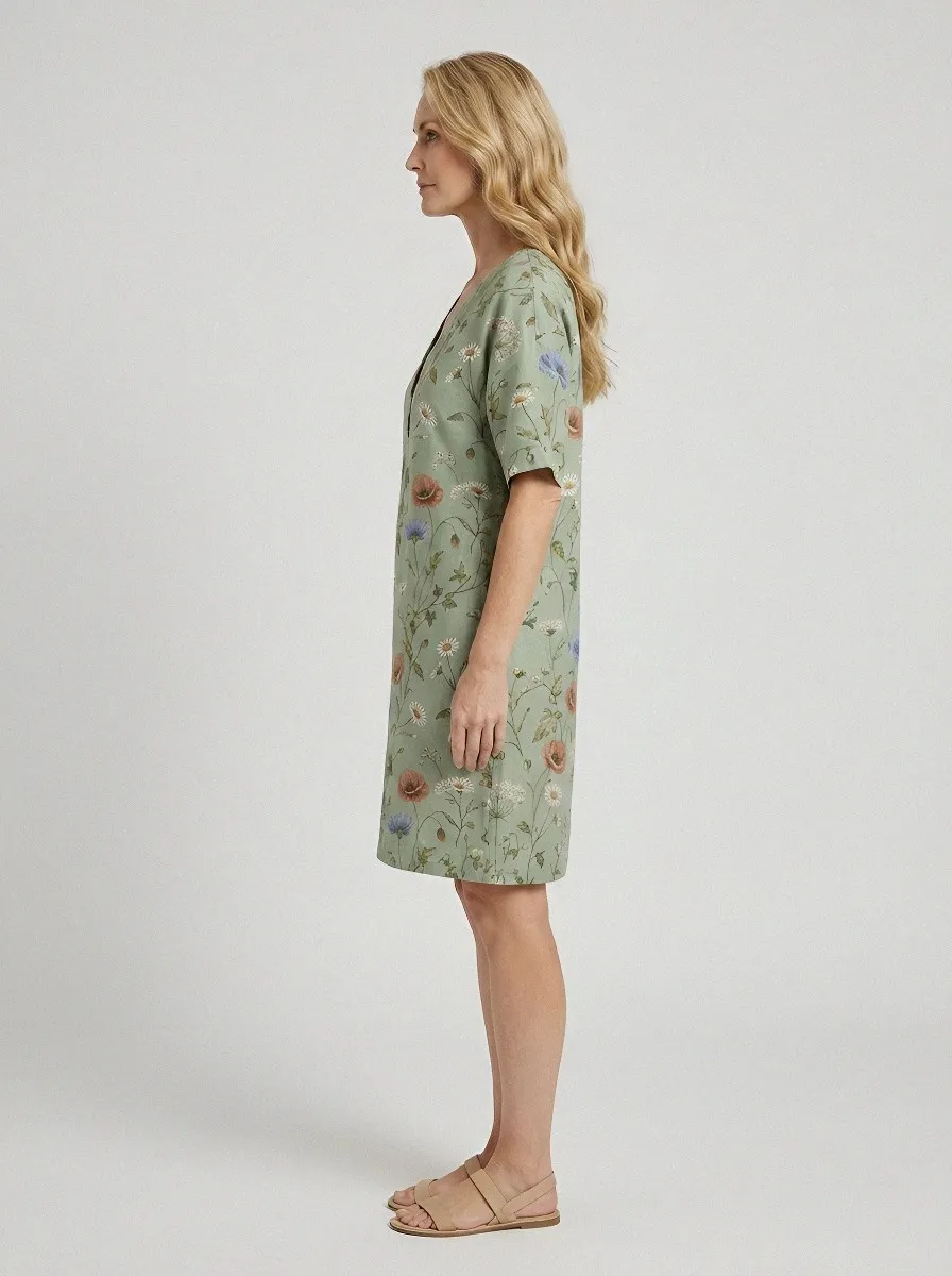 Women's Summer Vacation Wildflower Floral Printed Dress