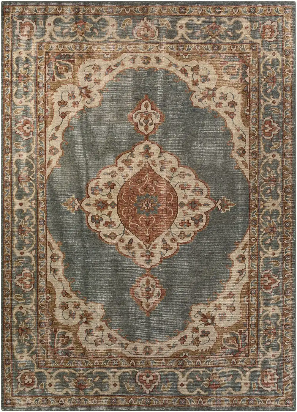 Refined Traditional Hand Knotted Wool Area Rug Home Accent