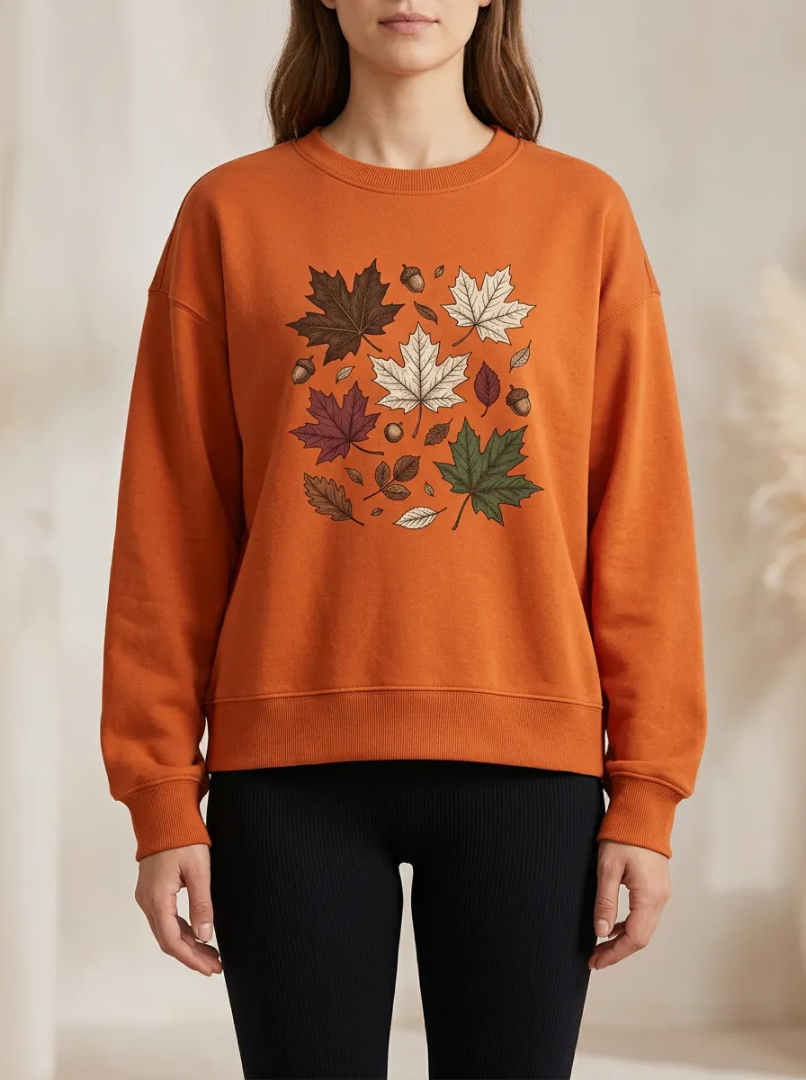 Easygoing Printed Acorn Graphic Sweatshirt