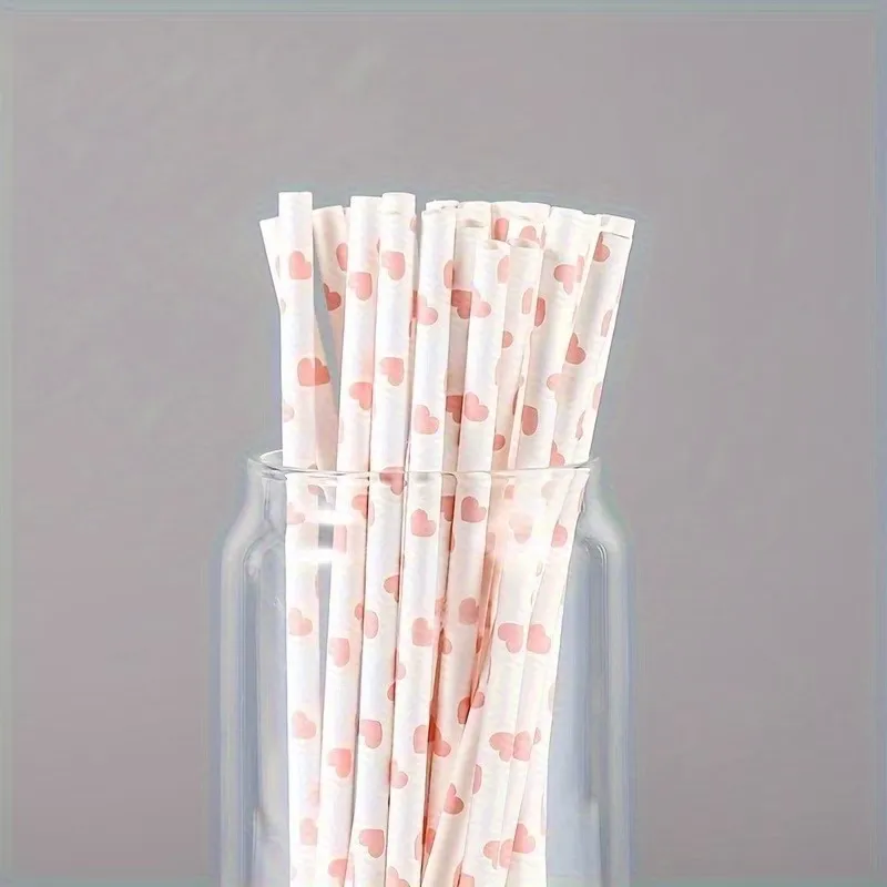 Heart Pattern Drinking Straws