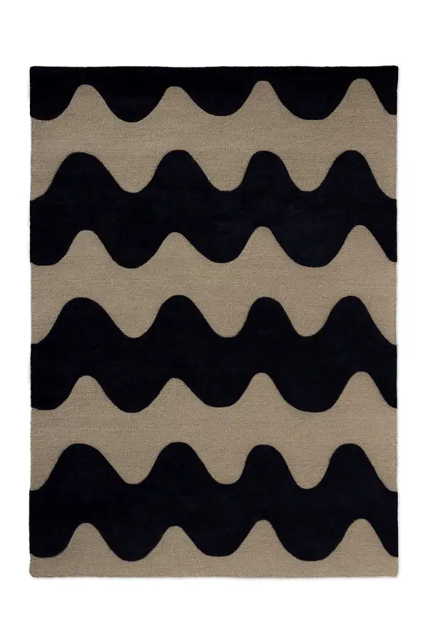 Wool Tufted Wave Area Rug