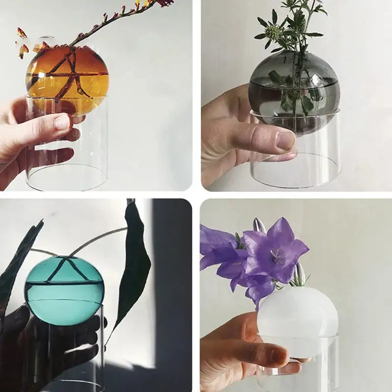 Glass Floral Artificial Decorative Table Vase