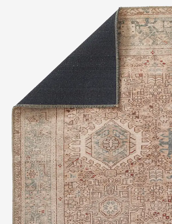Timeless Performance Traditional Motif Distressed Machine Woven Synthetic Fiber Area Rug