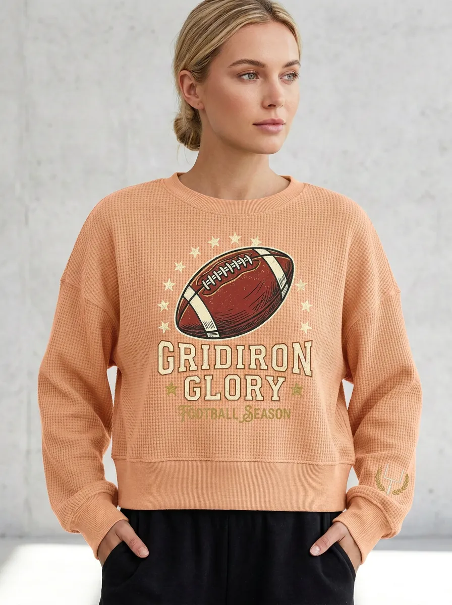Football Graphic Casual Sweatshirt