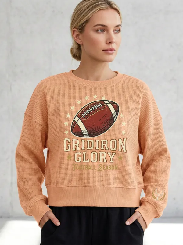 Football Graphic Casual Sweatshirt