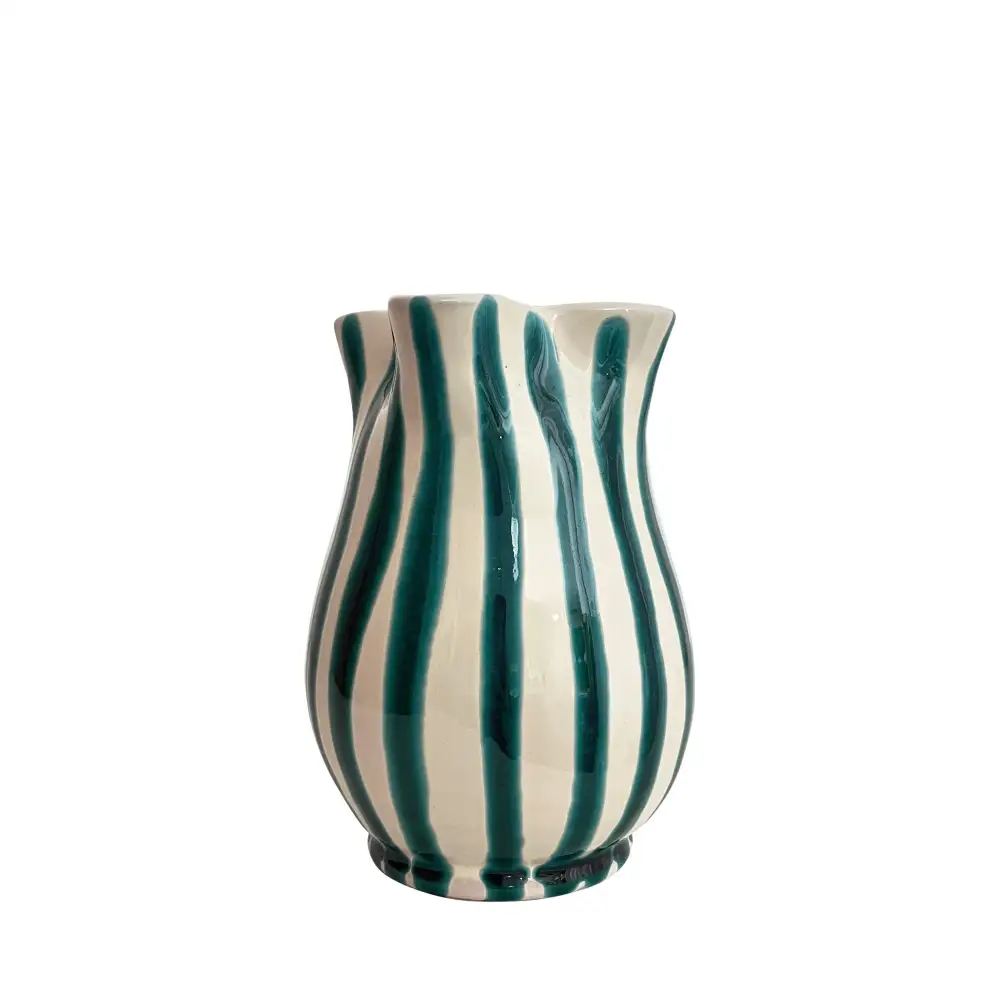 Parasol-Inspired Coastal-Inspired Ceramic Vase