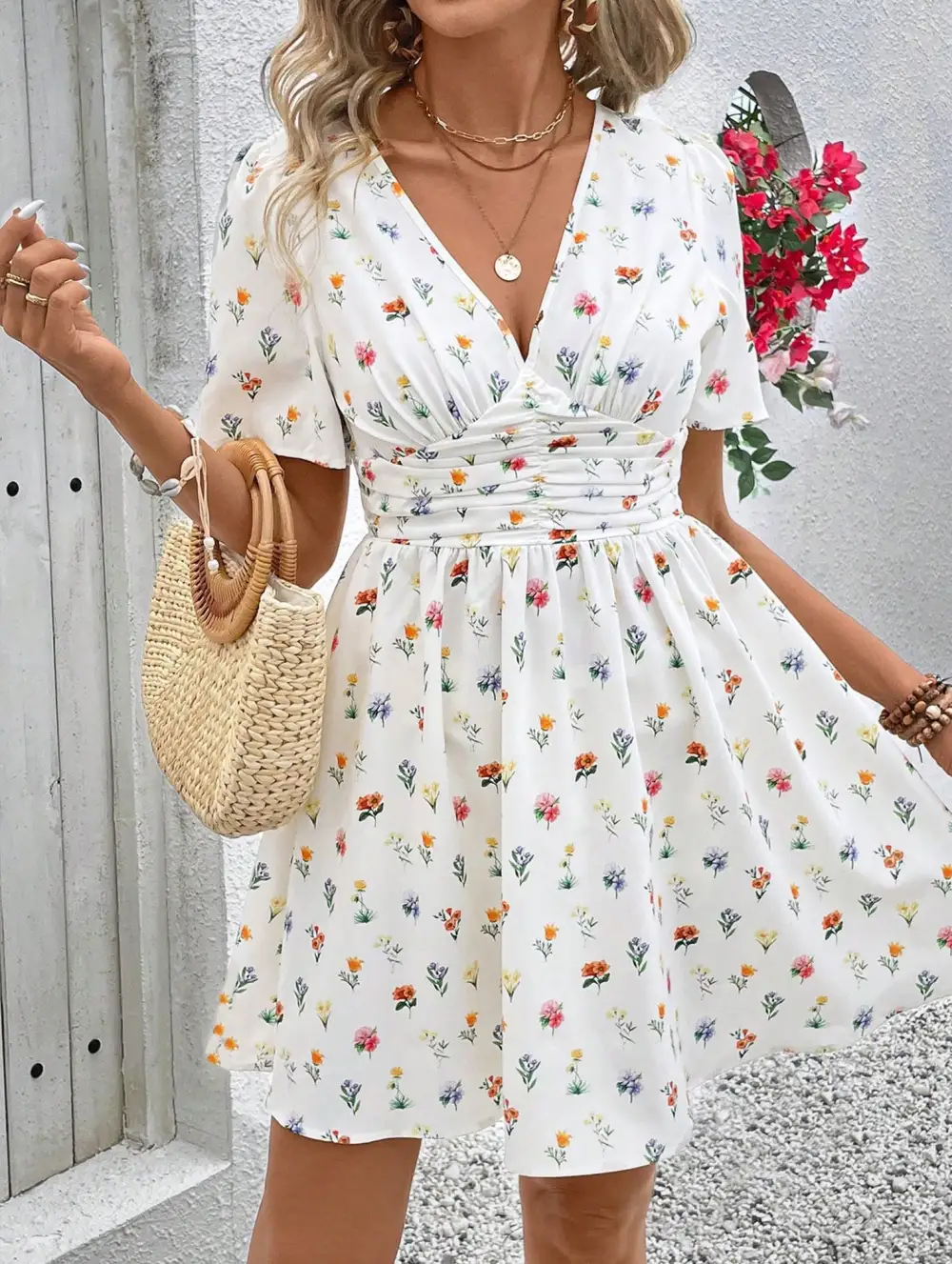 Short Sleeve Mini Dress