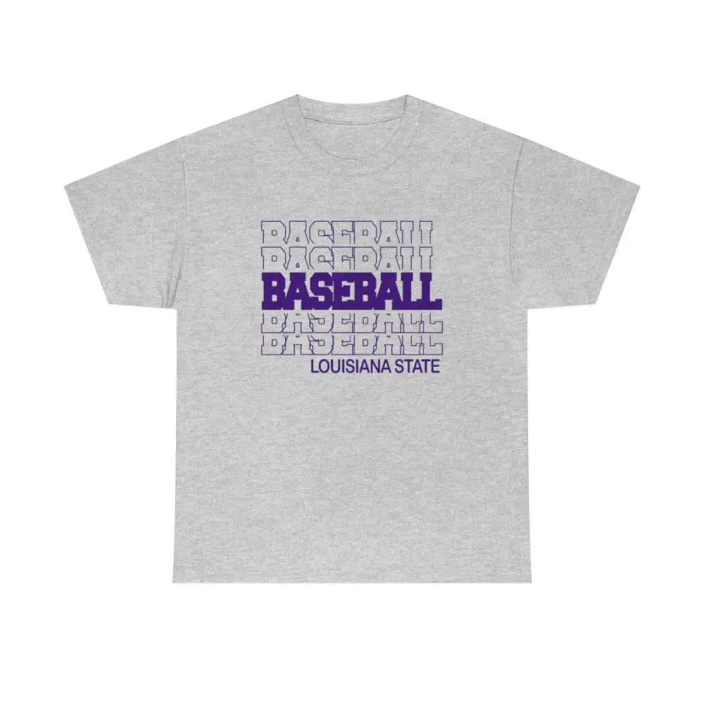 Baseball Louisiana State in Modern Stacked Lettering
