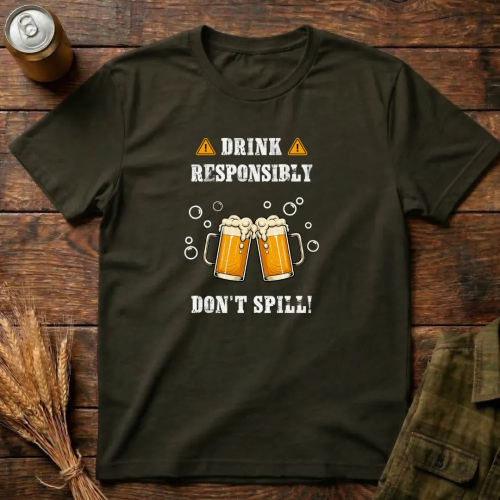 Drink Responsibly Graphic Cotton T-Shirt