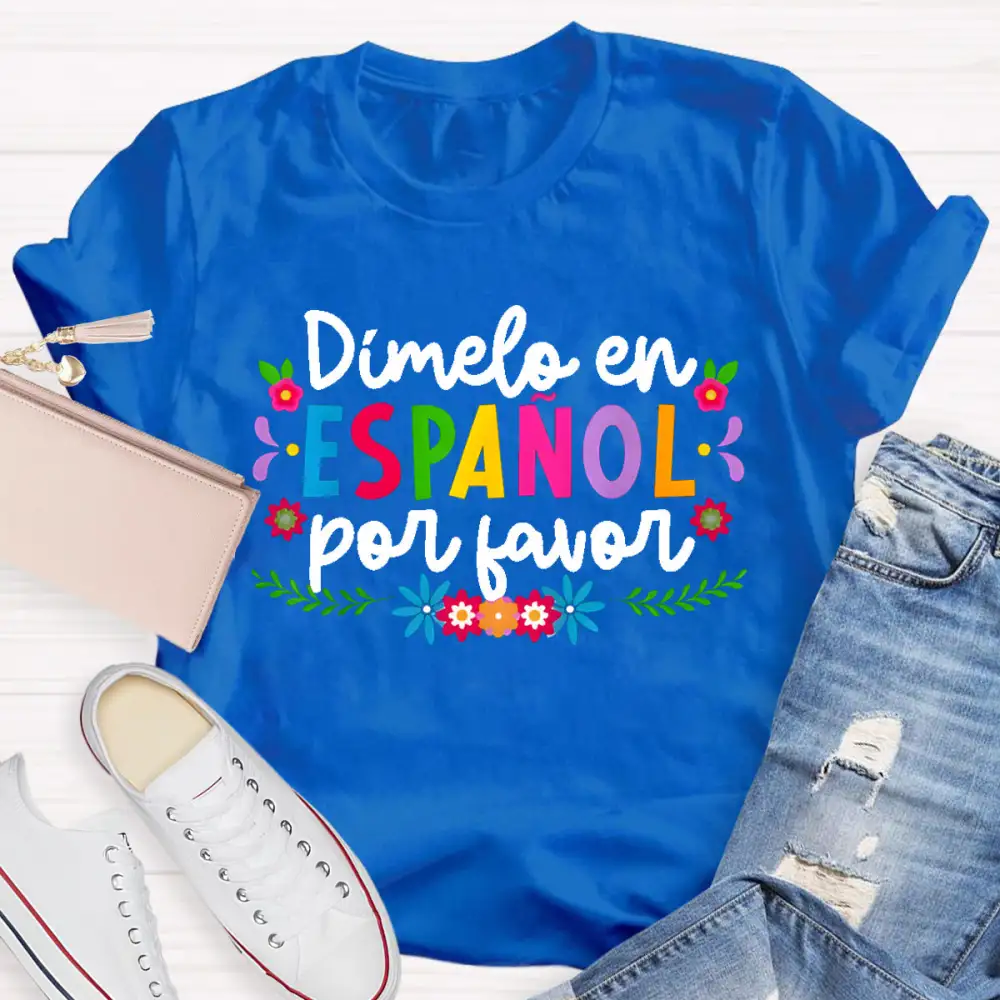Favor Colorful Flowers Teacher T-Shirt