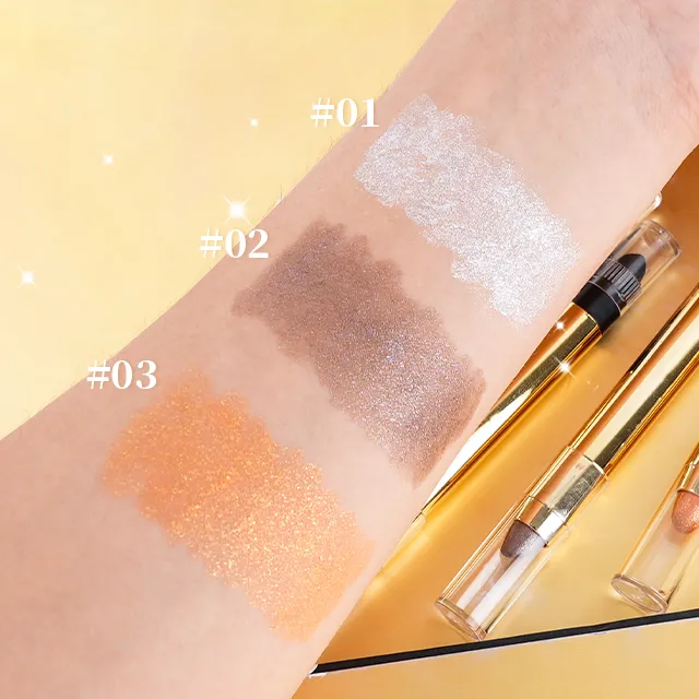 Vegan 2 In 1 Eye Glitter Face Liquid Blush Highlighter Makeup Stick Pen