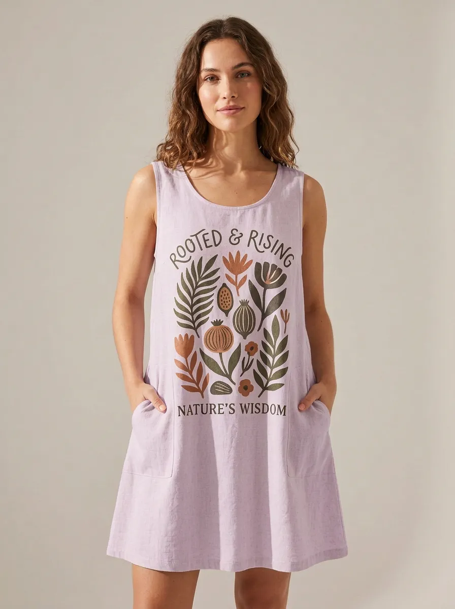 Nature Lover Rooted And Rising Botanical Tank Top