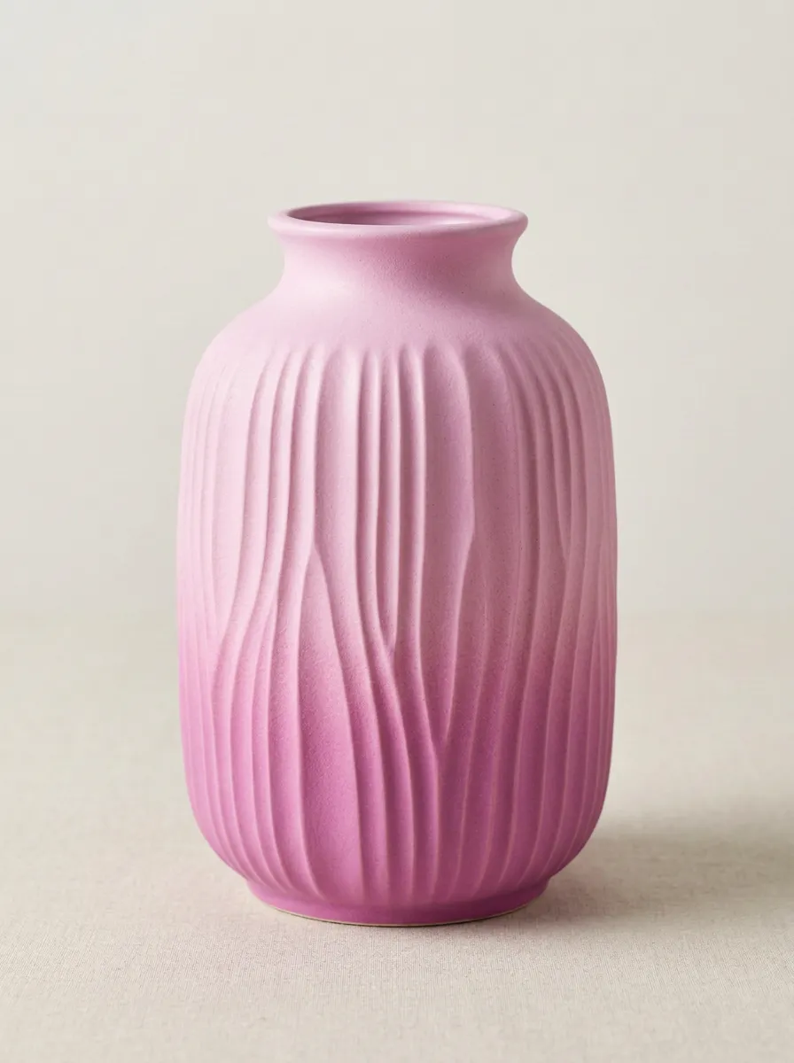 Minimalist Textured Gradient Ceramic Table Vase