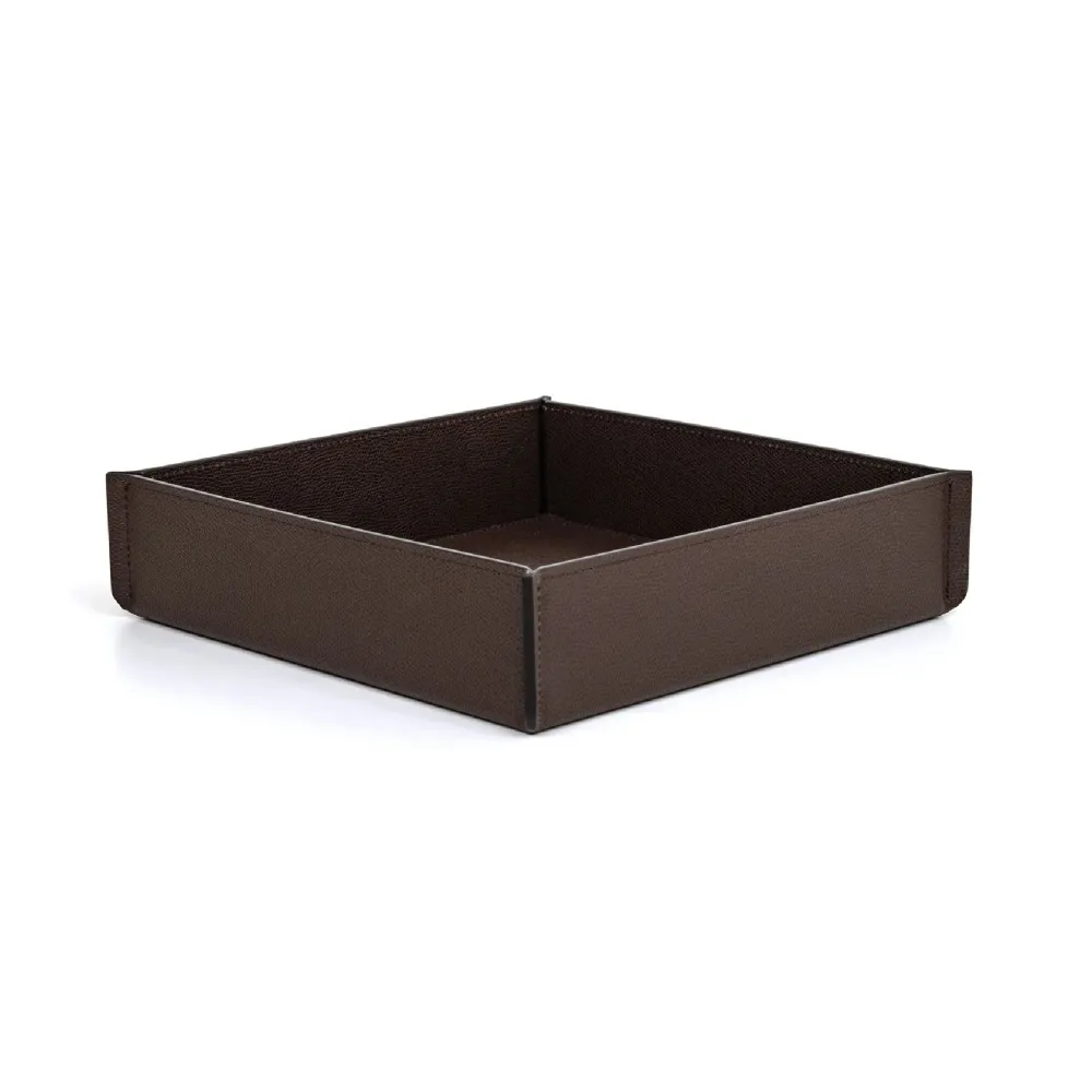 Square Leather Valet Tray