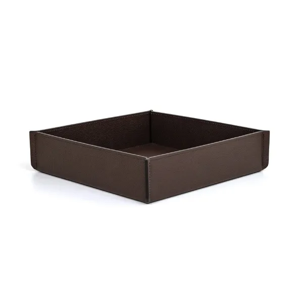 Square Leather Valet Tray