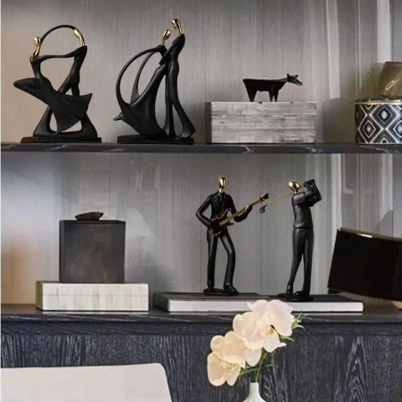 Vintage Musician Accent Sculpture