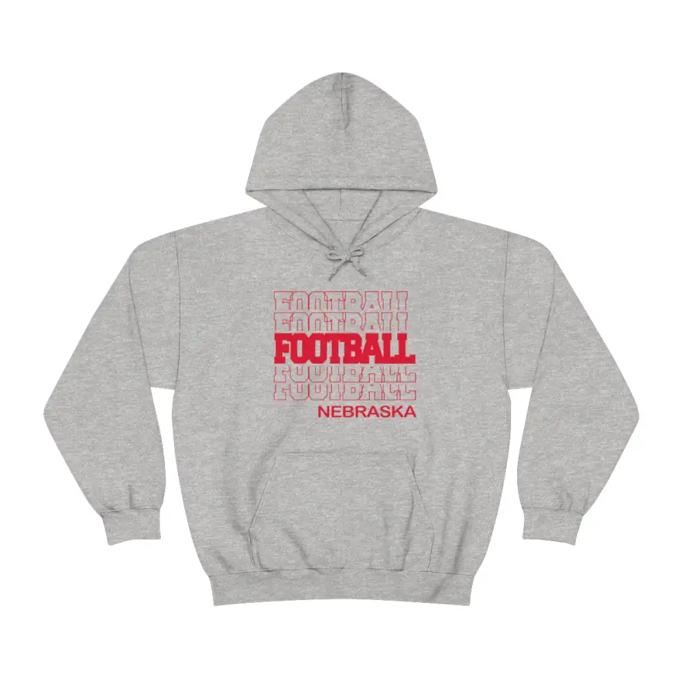Modern Stacked Football Graphic Pullover Hoodie
