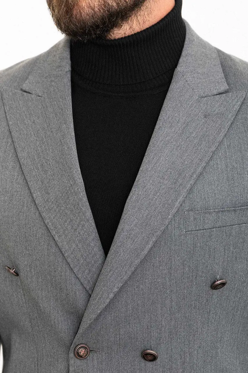 Polished Slim Fit Double Breasted Blazer