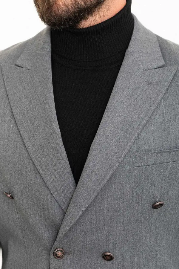 Polished Slim Fit Double Breasted Blazer