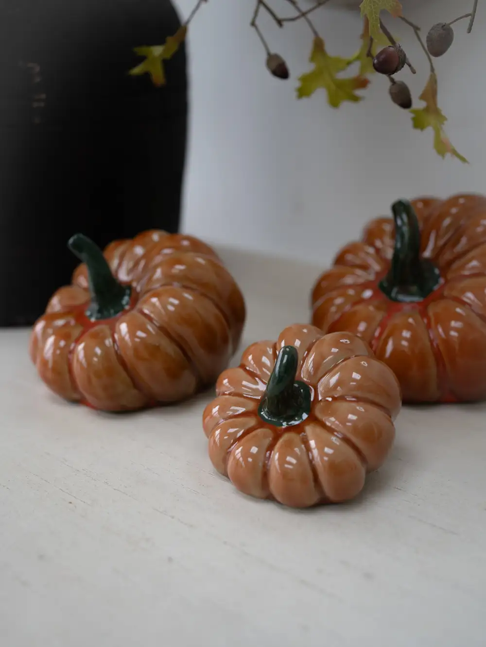 Stoneware Squashed Pumpkin Ornament