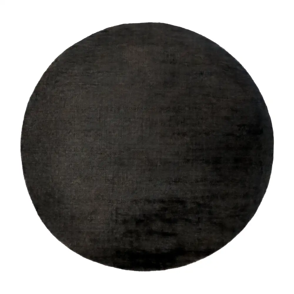 Hand-Loomed Wool Fringe Round Carpet