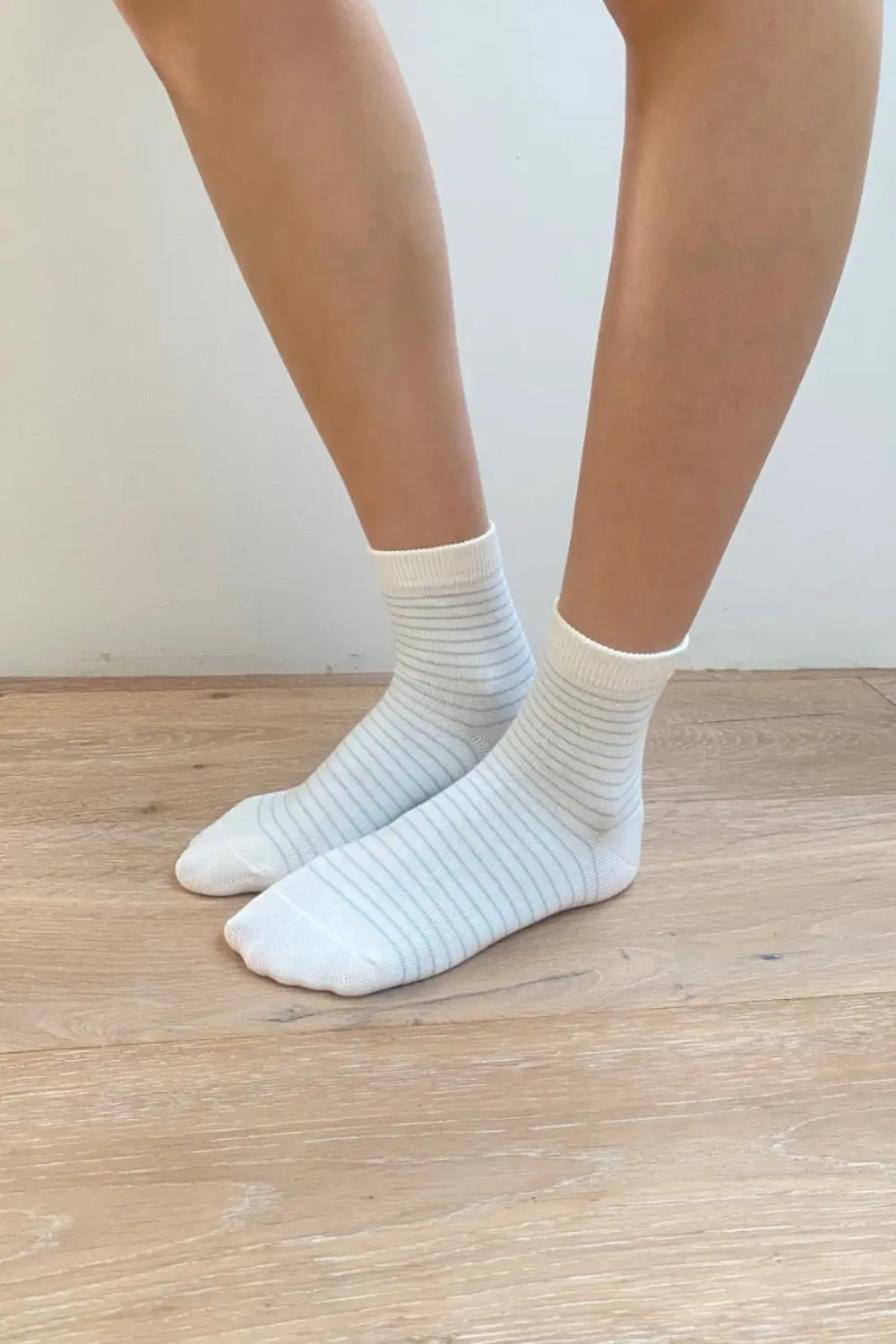 Blue Stripe Cotton Socks
