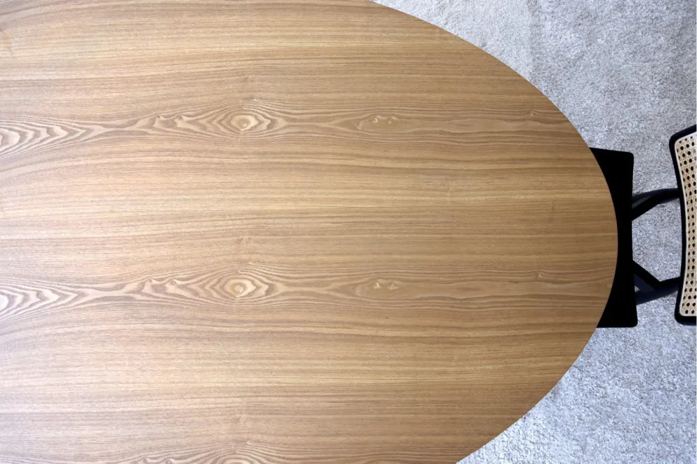 Oval Ash Wood Dining Table