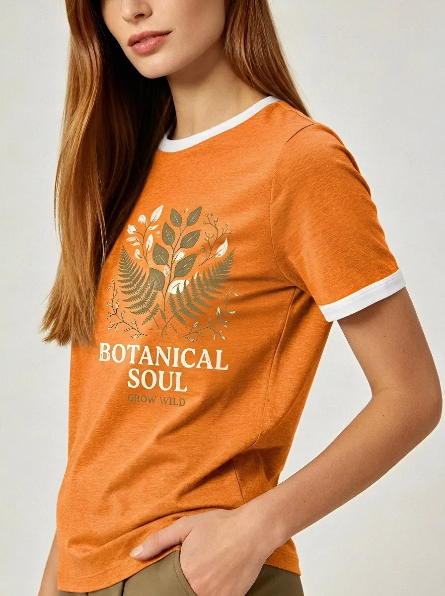 Botanical Soul Fern T-Shirt Casual