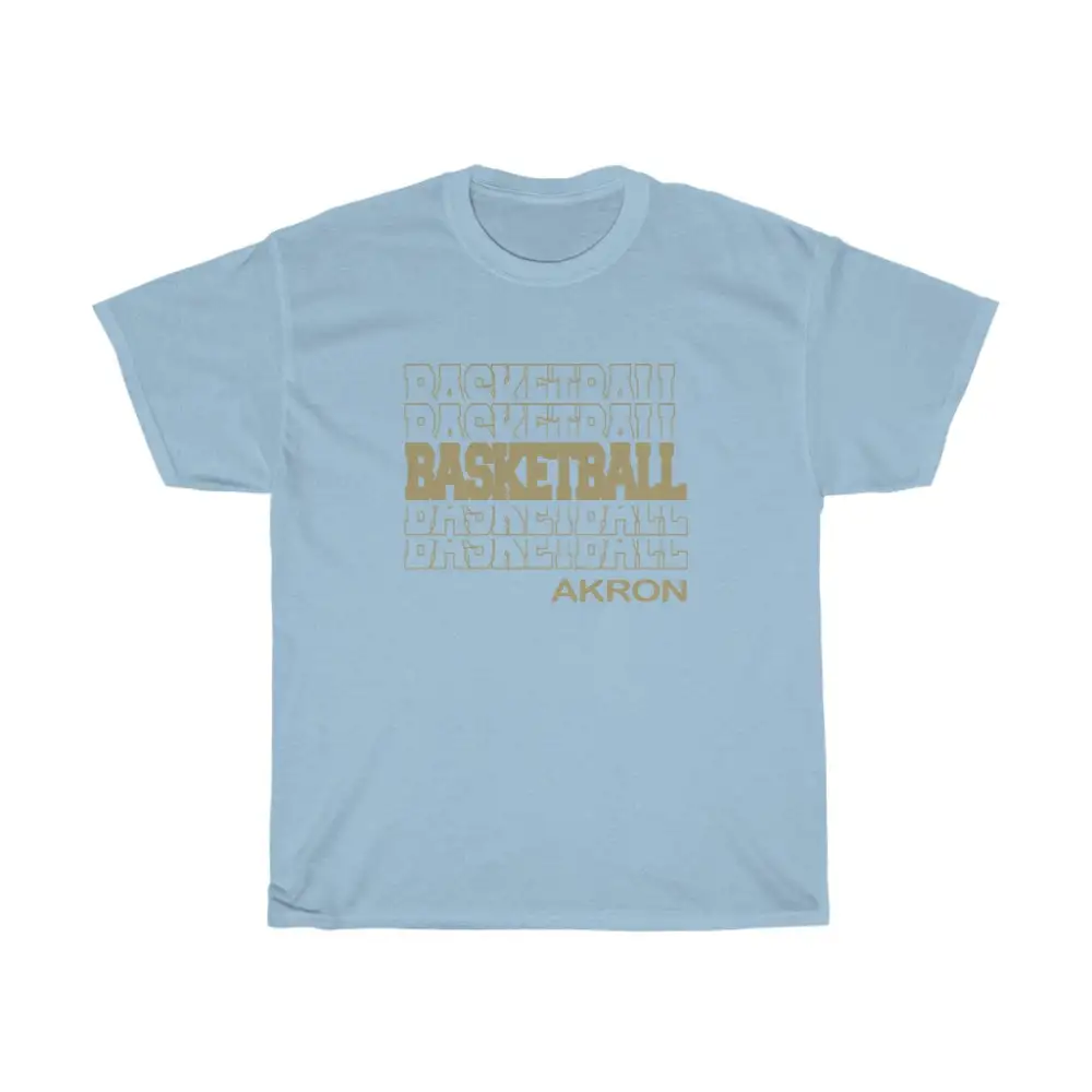 Basketball Akron in Modern Stacked Lettering