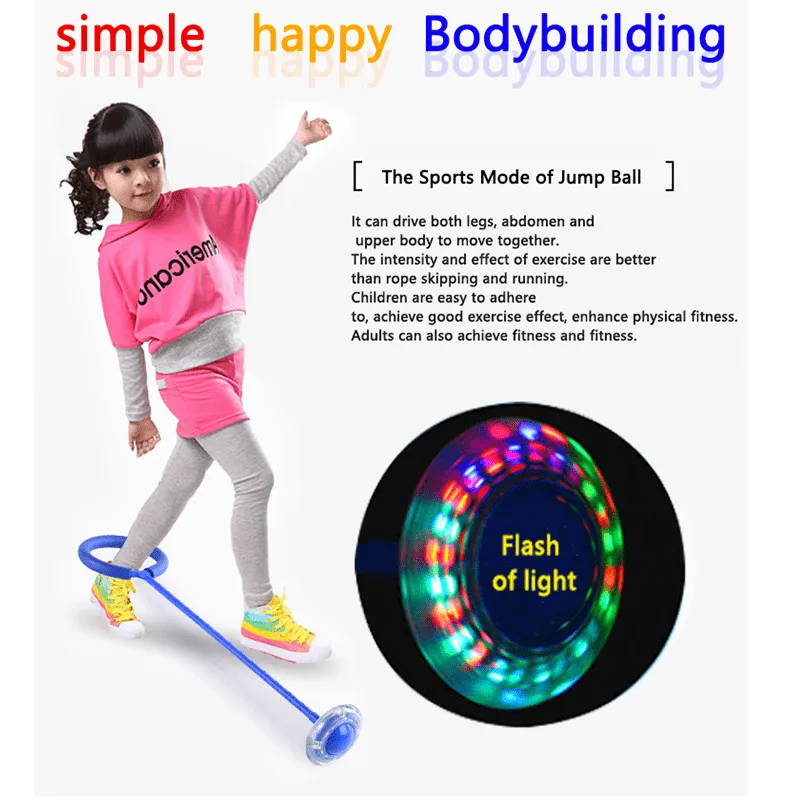 Jumping Ring Skipping Toys for Kids/ Led White