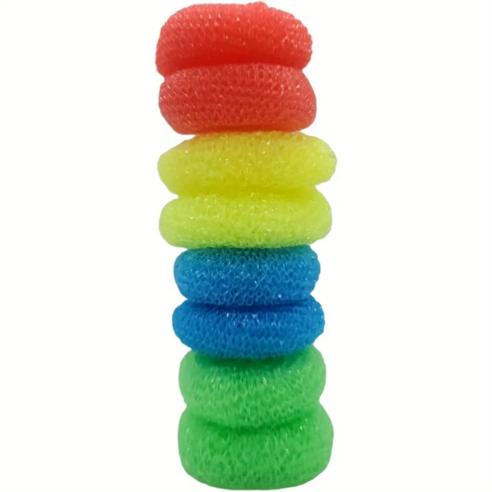 8 Pack Colorful Mesh Scrubbers Set