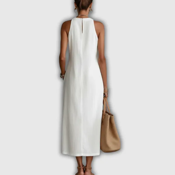 Linen Cotton Relaxed Midi Dress
