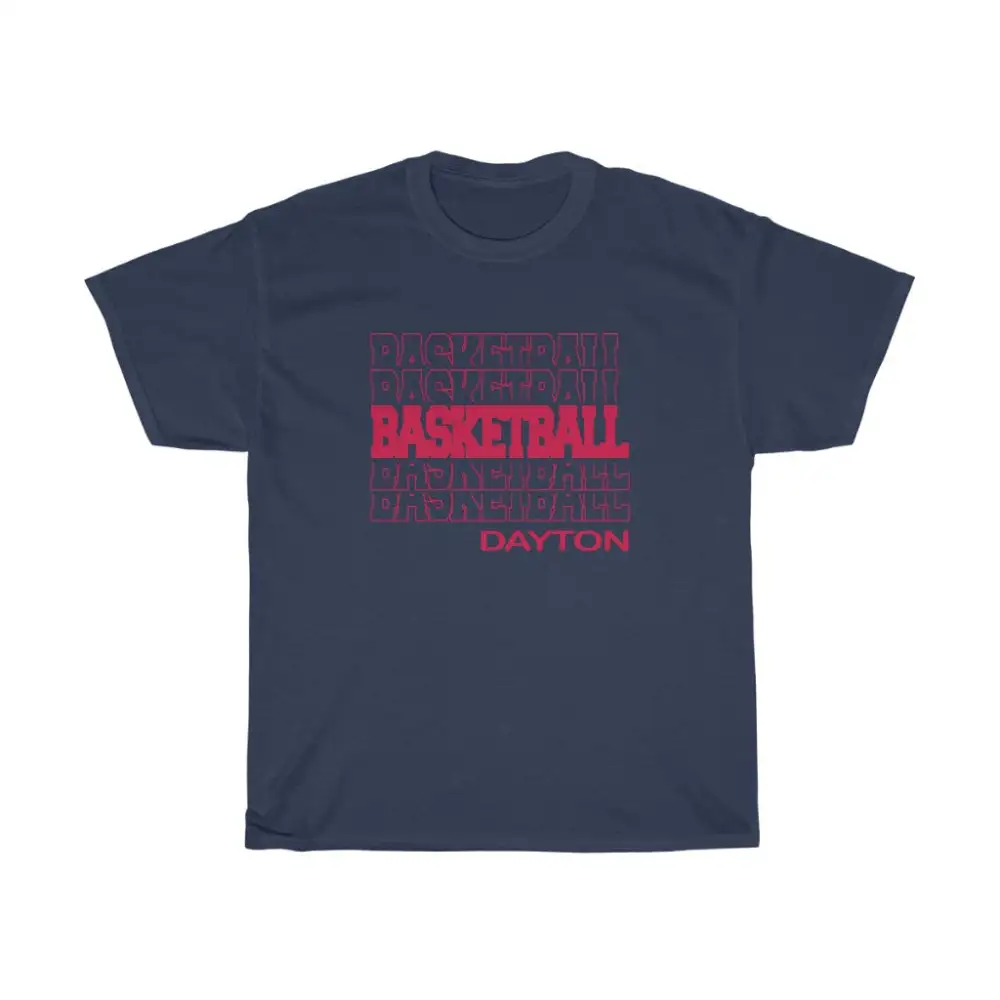 Basketball Dayton in Modern Stacked Lettering