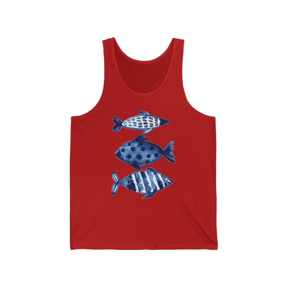3 Indigo Fish Tank Top