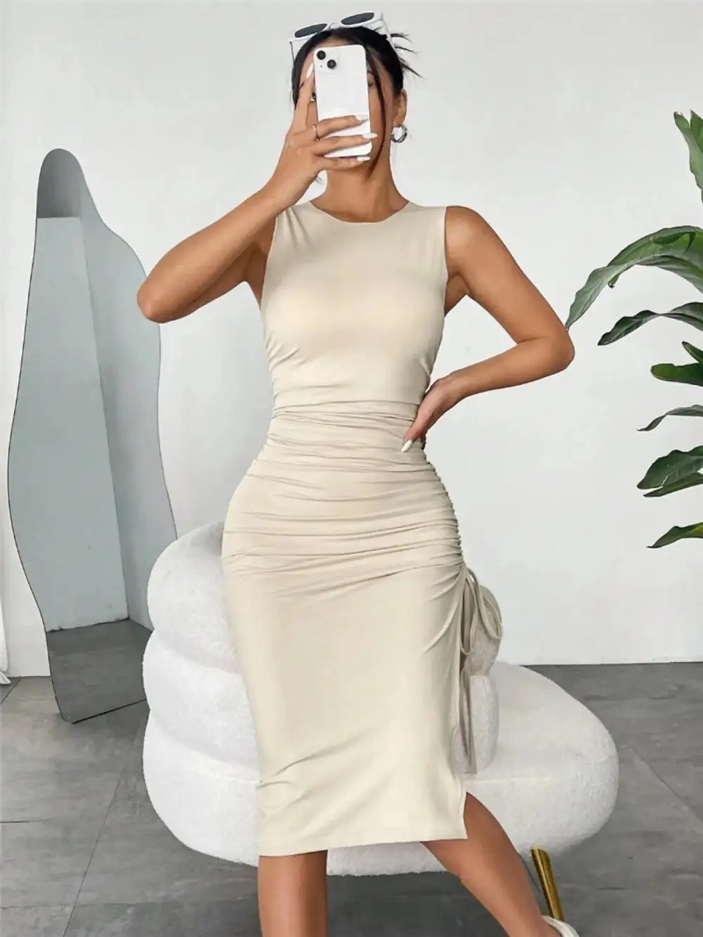 Bodycon Sleeveless Midi Dress
