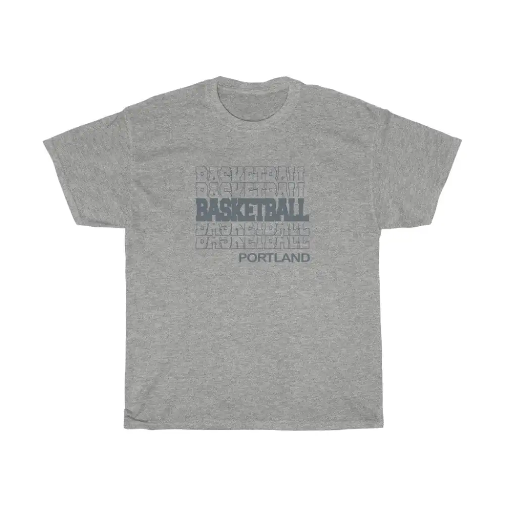 Basketball Portland in Modern Stacked Lettering