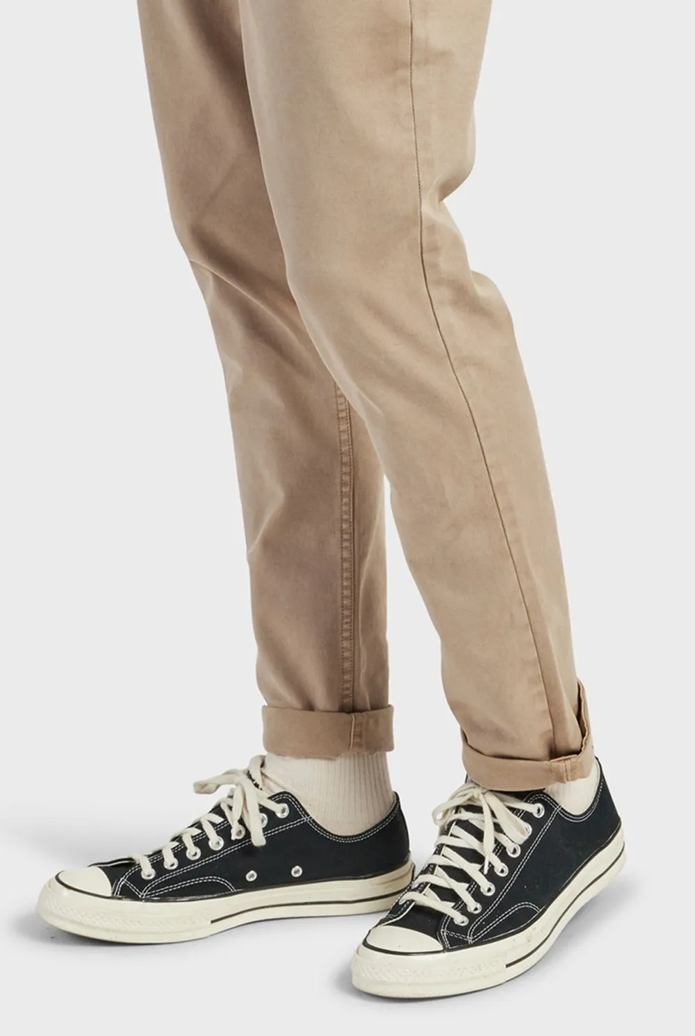 Relaxed Tapered Cotton Twill Casual Trousers