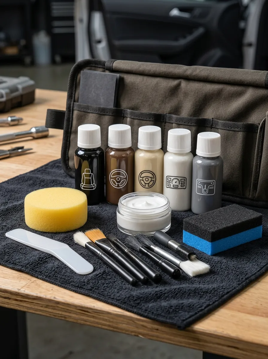 Leather Interior Repair Tools with Printed Design