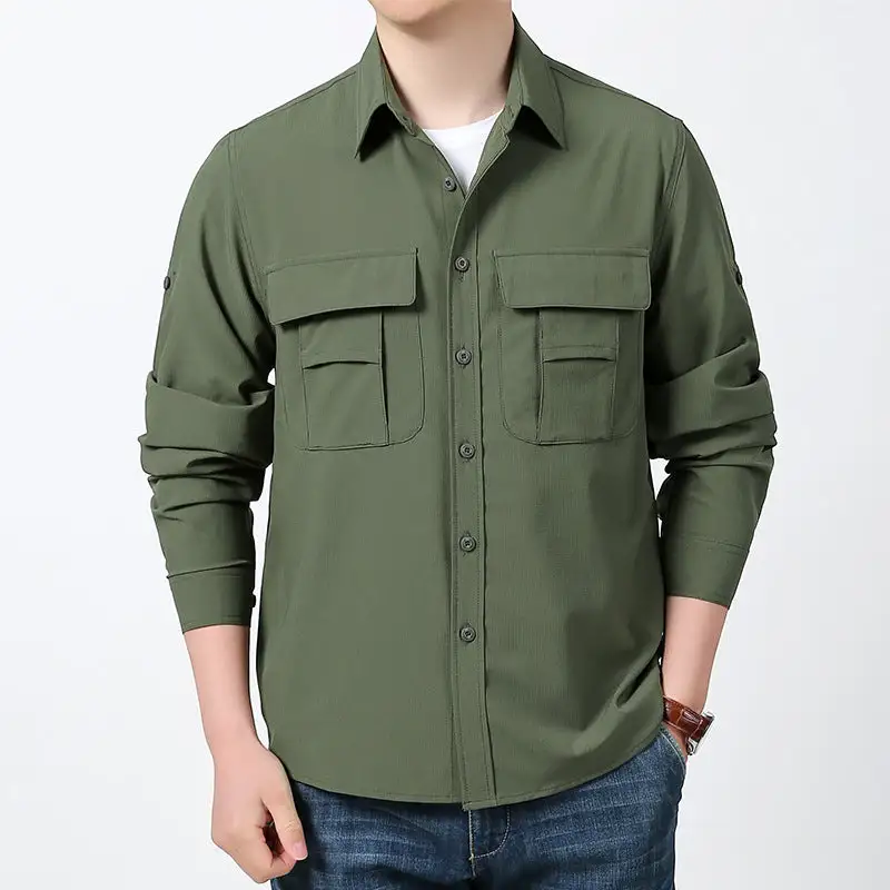 Men's Multifunctional Outdoor Shirt With Pockets