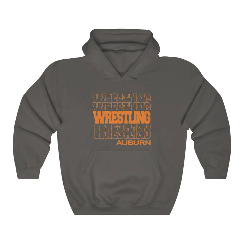 Soft Fleece Modern Stacked Wrestling Graphic Pullover Hoodie