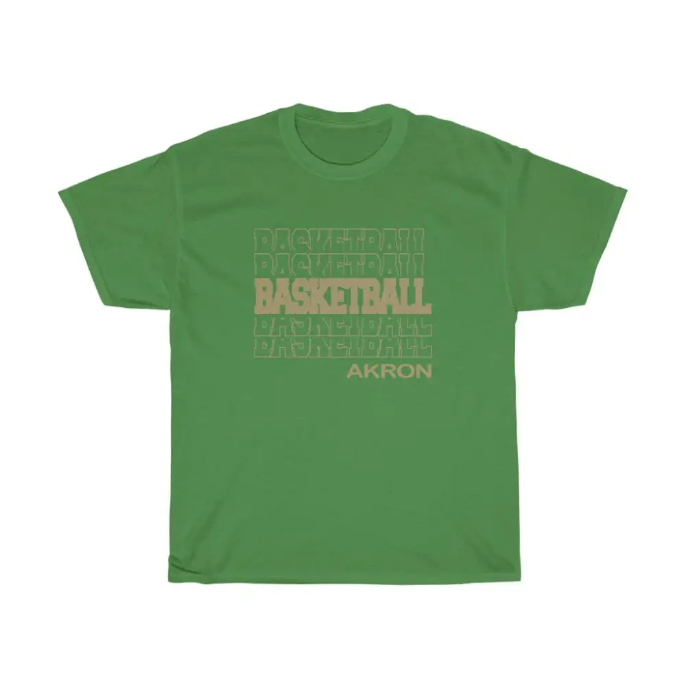 Basketball Akron in Modern Stacked Lettering