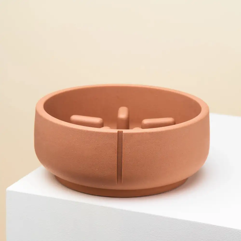 Slow Feed Round Adjustable Decorative Pet Feeder