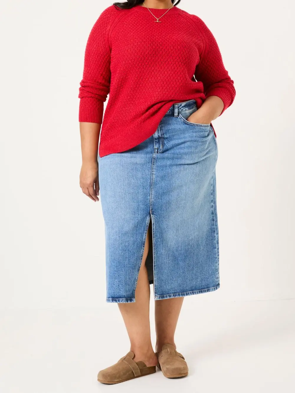 Red Textured Jumper