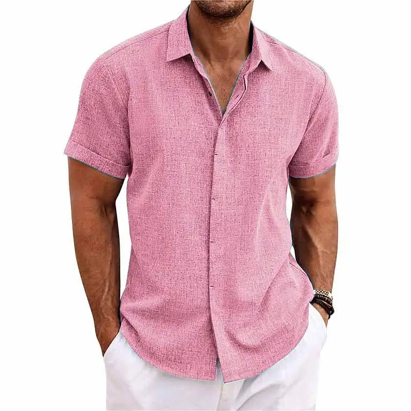 Textured Woven Linen Shirt