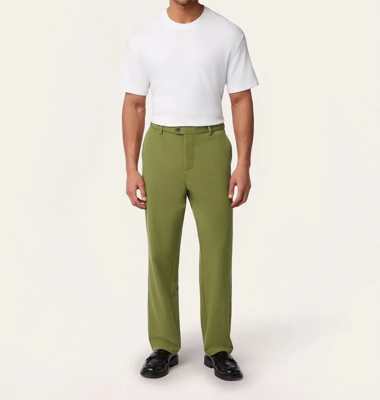 Straight Everyday Pants Olive