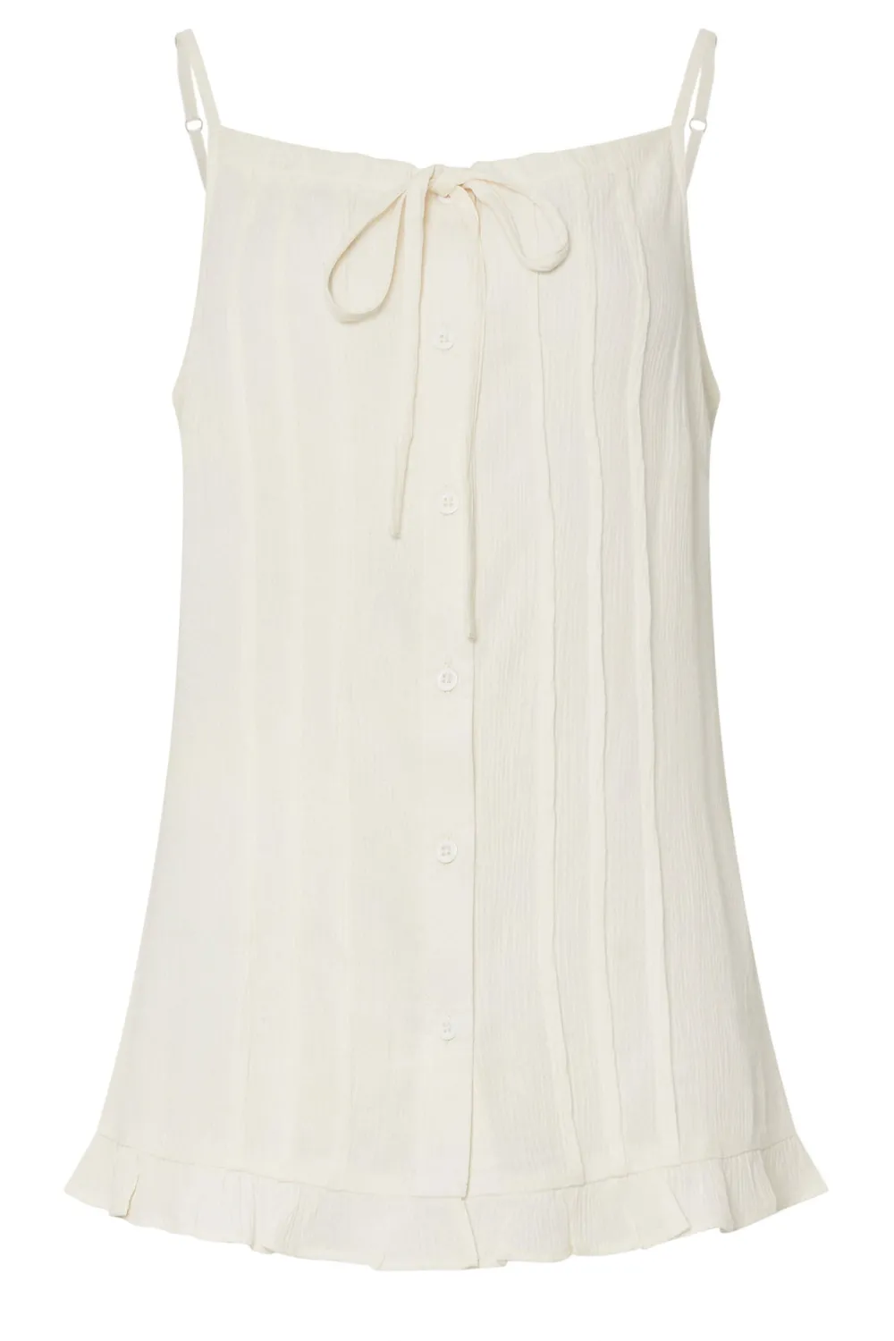 Lace Up Pleated Vest