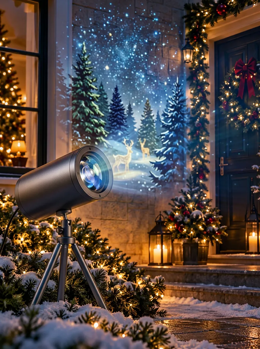 Deer Forest Scene Christmas LED Light Projector