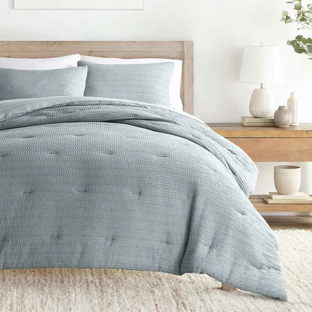 Waffle Textured Down Alternative Comforter Set