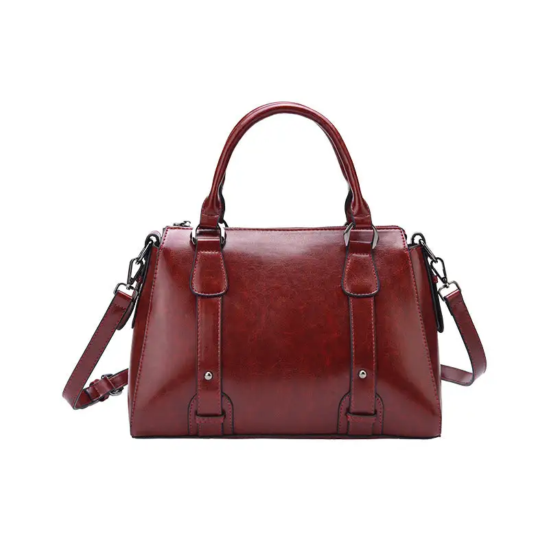 Structured Leather Crossbody Bag